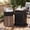 Black, variant on Farmhouse Square End Table Set of 2, Galvanized Accent Side Table with Wood Lid for Living Room Outdoor