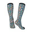 thumbnail image 4 of Daiia Sports Socks Corgi with Flowers Printed Novelty Crew Socks for Men Women Knee High Socks Cotton Socks Soft & Breathable Support Unisex Socks, 4 of 9
