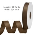 thumbnail image 5 of Double Face Satin Ribbon3/4 inch X 50 Yards Polyester Ribbon for Gift Wrapping Very Suitable for Weddings Party Hair Bow Invitation Decorations and More Brown, 5 of 7