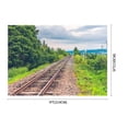 thumbnail image 2 of YUSDECOR 7x5ft Green Trees Train Track Photography Backdrop Photo Props Nature Scenery Background, 2 of 3