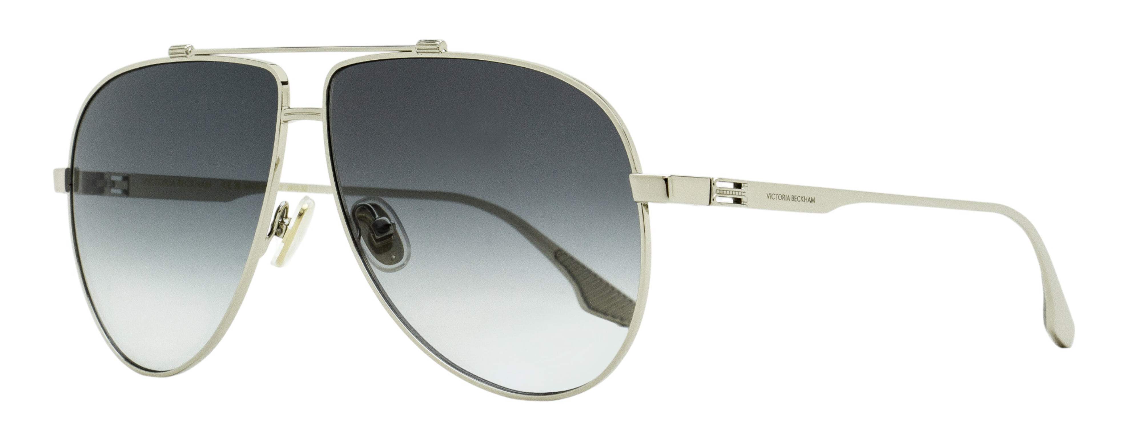 Victoria Beckham VB242S Gunmetal Gray Aviator Sunglasses Victoria Beckham VB242S 043 Sunglasses Gunmetal Aviator main image 3