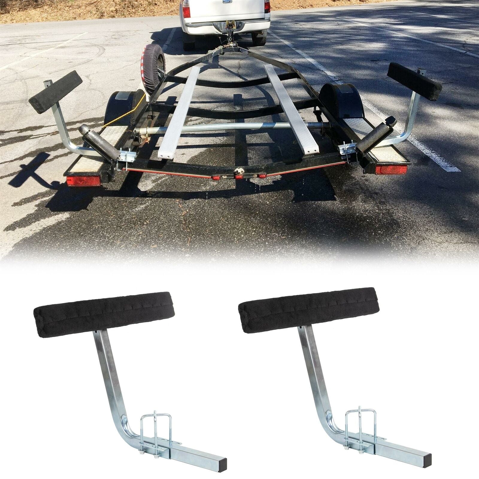 Kojem Boat Trailer 24" Side Guide Bunk Board Guide-On Carpeted Kit w/ Hardware 75 Degree for Ski Boat Sailboat