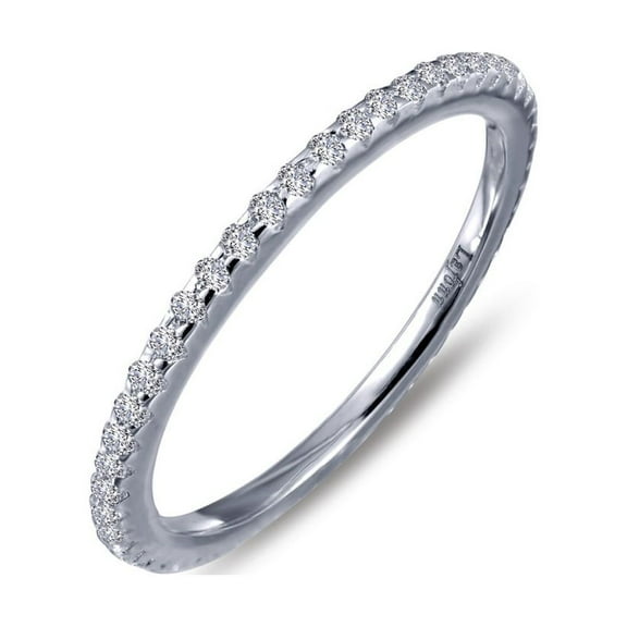 Lafonn Classic Sterling Silver Platinum Plated Lassire Simulated Diamond Ring (0.58 CTTW)