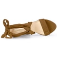thumbnail image 4 of Sandalias De Tacones De Plataforma con Cordones para Mujer Allegra K Marrón 38, 4 of 6