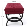 thumbnail image 2 of Reddington Fabric Ottoman Bench, Deep Red, 2 of 7