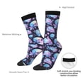 thumbnail image 4 of Fuzoiu flower Skull in starry sky Print Athletic Crew Socks for Men & Women,Casual Crew Socks,Above Ankle Crew Socks for Business, Casual, 4 of 6