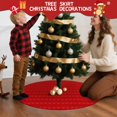 thumbnail image 5 of 36 Inch Christmas Tree Skirt – Velvet Plush Tree Mat, Soft Thickened Polyester with Red Ties, Single-Sided Printing, Available in 30in/36in/48in, Perfect for Holiday Xmas Tree Decoration, 5 of 7