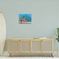 thumbnail image 2 of Summer Beach Bike Ride Reflection Coastal Painting Gallery Wrapped Canvas Print Wall Art, 2 of 7