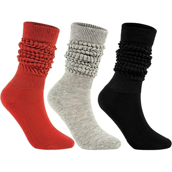 Winter Knee High Slouch Socks for Women Soft Extra Long Scrunch Sock Slouch Boot Socks