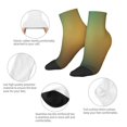 thumbnail image 5 of Fuzoiu Orange To Teal Gradient Print Adult Socks, Crew Moisture-wicking Socks, Unisex Cushion Crew Socks,Casual Sports Ankle Socks, 5 of 7