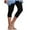 ZB-Black, variant on Jsaierl Capri Leggings for Women Summer Elastic Waist Capri Shorts Petite Silm Fit Cotton Skimmer Pants Beach Solid Color Stretch Capris Women's Capris Under 10