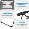 thumbnail image 3 of SUGIFT 2 Pieces Adjustable Folding Recliner Chairs with 7 Level Adjustable Backrest Gray, 3 of 8
