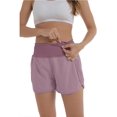thumbnail image 2 of Shorts de Course et d'Entraînement Taille Haute pour Femmes 2,5 Pieds' avec Doublure et Poche Arrière à Fermeture Éclair, 2 of 6