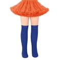 thumbnail image 2 of LIIPEE Girls Boys Socks Solid Color Closed Toe Non- Knee-High Socks Stockings Kids Stylish Indoor Outdoor Wear Socks,Blue,7-12 Years, 2 of 2