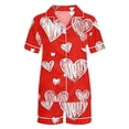 thumbnail image 4 of Tnhcen Women Pajama Polyester Pajamas Set Floral 2pcs Pjs Sets Button Down Pjs Set Sleepwear Loungewear, 4 of 4