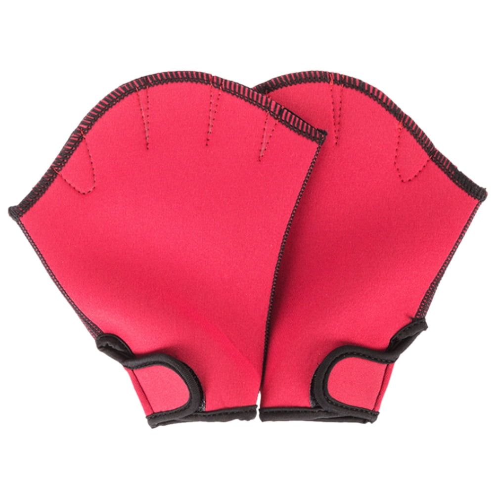 1Pair Children Adults Artificial Webbed Gloves Diving Swimming Training Nett 
