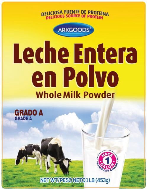 Ark Goods Dry Whole Milk Fortified with Vitamins 12.6oz (360g), No Added Sugar, Grade A Milk, Kosher, 100% Powdered Milk, Non-GMO, Milk Powder