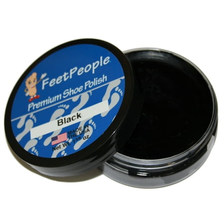 FeetPeople Premium Shoe Polish, 1.625 oz, Black (Best Dark Brown Shoe Polish)