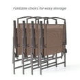 Pellebant Brown Patio Outdoor Folding Dining Chairs Set of 4