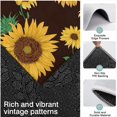 thumbnail image 3 of Brown Green Bud Sunflower Pattern Kitchen Rugs Sets Of 3,Kitchen Runner Rugs Non Skid Washable,Decorative Kitchen Floor Mats for Kitchen,Sink,Laundry,17"x30"+ 17"x47" + 17"x59", 3 of 6