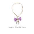 thumbnail image 3 of Voglyf Adjustable Curtain Tiebacks 2 Pack, No Drill Cute Bow Rope Holdbacks, Satin Bow Pearl Decorative Curtain Cords, Hand‑Woven Rope Curtain Tie Backs for Window Curtain Decoration,Purple, 3 of 8