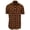 #280W Khaki-Burgundy, variant on Mens Western Cowboy Short Sleeve Shirt with Snap Buttons