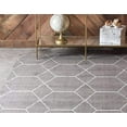 thumbnail image 2 of Unique Loom Trellis Frieze Collection Lattice Moroccan Geometric Modern Area Rug, 7 x 10 Feet, Dark Gray/Ivory, 2 of 5