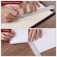 thumbnail image 6 of Steel Ruler 15cm 6 Inch & 30cm 12 Inch Metal with Conversion Table, 2 Pieces, 6 of 6