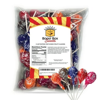 Tootsie Pop Minis Lollipops 18 Flavors Hard Candy Outside with Tootsie Pop Minis Lollipops 18 Flavors Hard Candy Outside with