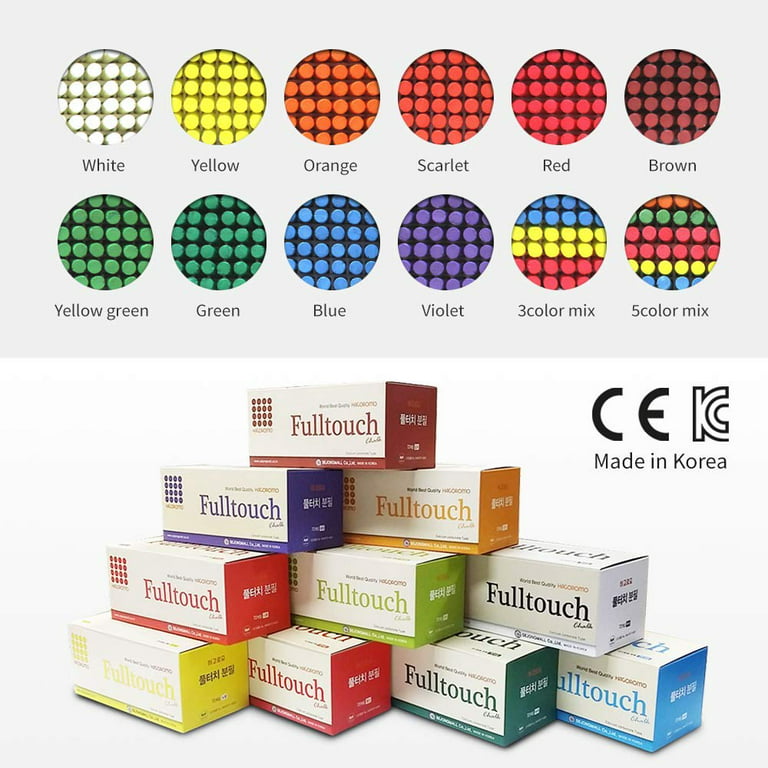 HAGOROMO Fulltouch 10 Colors Chalk 1 Box [12 Pcs / 10 color mix]