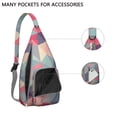 thumbnail image 3 of Pop Art Sling Backpack - Colorful Abstract Psychedelic Pattern Shoulder Bag, Fashionable Lightweight Pack, 3 of 4