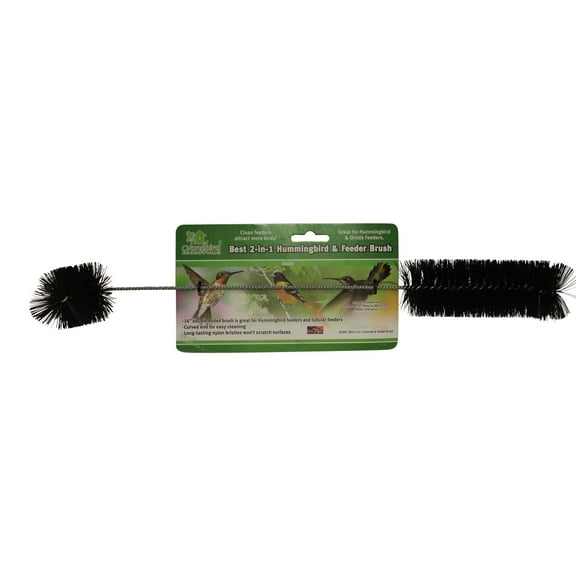 Songbird Essentials Bird Feeder Cleaning Brush, Best 2 in 1 Scrub Brush, Black