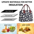 thumbnail image 4 of Daisy Lunch Bag for Women, Reusable Insulated Cooler Cute Lunch Tote Box for Office Work, 4 of 8