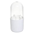 thumbnail image 2 of Makeup Brush Holder with Lid 360° Spinning, Makeup Brush Organizer, Vanity Organizer, Cosmetic Organizer (White), 2 of 7