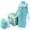 Blue, variant on 600ml Silicone Folding Water Bottle, High & Low Temperature Resistant, Leak-Proof & Easy to Clean, Reusable Collapsible Travel Sports Bottle with Lanyard