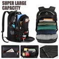 thumbnail image 2 of Mochila YOREPEK 50L para hombres Con Puerto De Carga USB Negro, 2 of 4