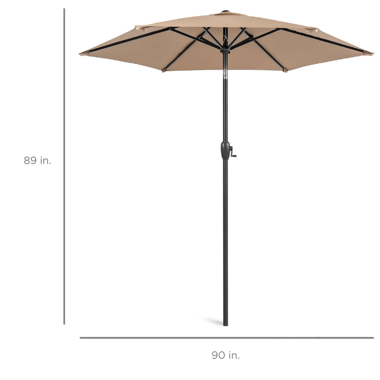 cream rectangular patio umbrella 15 ft. Cream White Spacious Extra Large Outdoor Umbrella Rectangle Patio  Umbrella with Fringe and Crank Handle San-17