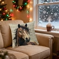thumbnail image 5 of Cinvoph 18"x18" Throw Pillow Covers Decorative Highland Horse Pillow Cases Soft Winter Hoilday Couch Cushion Case for Chair Sofa Bedroom Living Room Home Decor, 5 of 6