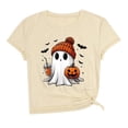 thumbnail image 4 of Women Short Sleeve T Shirts Casual Halloween Print Crew Neck Tee Tops, 4 of 4