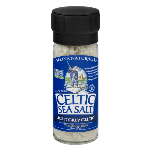 Celtic Sea Salt Light Grey Coarse Sea Salt, 3 Oz Grinder