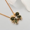thumbnail image 2 of Sterling Silver Moldavite Pendant Necklace Vermeil Yellow Gold Over Butterfly 20" Women Jewelry for Women Engagement Anniversary Wedding Promise Birthday Christmas Gifts, 2 of 6