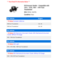 thumbnail image 2 of Oil Pressure Sender - Compatible with 1972 - 1979, 1981 - 1997 Ford Thunderbird 1973 1974 1975 1976 1977 1978 1982 1983 1984 1985 1986 1987 1988 1989 1990 1991 1992 1993 1994 1995 1996, 2 of 2
