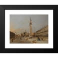 thumbnail image 2 of Francesco Guardi 14x11 Black Modern Framed Museum Art Print Titled - The Piazza San Marco with the Basilica and Campanile, 2 of 5