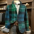 thumbnail image 2 of CharmCyan Men's Printed Corduroy Warm Pocket Suit Jacket Cardigan Men's Casual Suit Dark Green L, 2 of 2