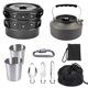 thumbnail image 1 of Soidarity Camping Cookware Kit Portable Cooking Equipment Set Pan Outdoor Pot Kits de desorden para acampar Negro, 1 of 1