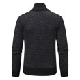 thumbnail image 5 of Timoontee Men's Cardigan Coats Modern Fit Long Sleeve Knitted Coats Full Zip Stand Collar Casual Tops Solid Pockets Outerwear Coats Black L, 5 of 6