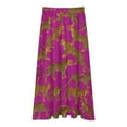 thumbnail image 3 of Pink Background Cheetah Print Repeat Women High Waist Midi Skirt Elegant Midi Skirt High Waist A-line for Women, 3 of 4