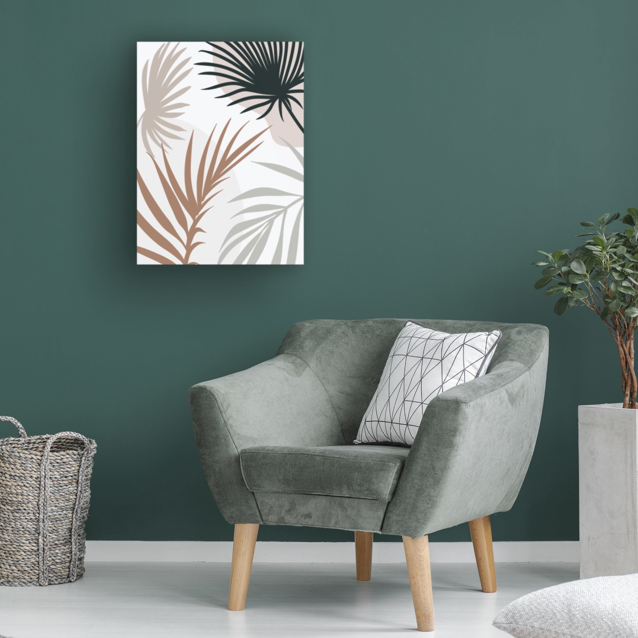 Trademark Fine Art Beth Cai Tropical Leaves No4 Canvas Wall Art