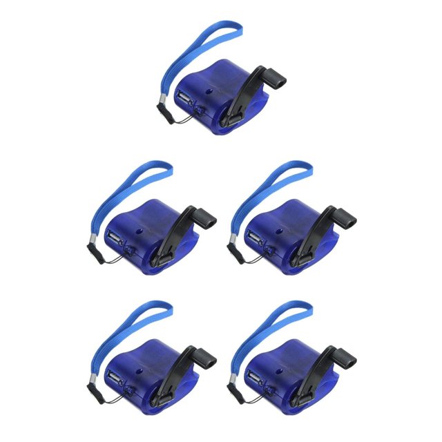 Monstrate manivela usb teléfono móvil portátil generador de energía manual al aire libre indicador led bolsillo mochilero emergencia azul Type2 NO2