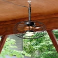 thumbnail image 3 of Ohniyou 20" Outdoor Ceiling Fans with Lights And Remote for Patio, Small Farmhouse Dimmable Waterproof Plug in Ceiling Fan for Gazebo Porch Canopy, Wood, 3 of 15